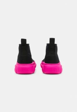 MOSCHINO TEDDY SOLE MAXI LOGO PRINT - High-top Trainers - Black -MOSCHINO SHOP a7436e74175f449aac69e37fc56234e5