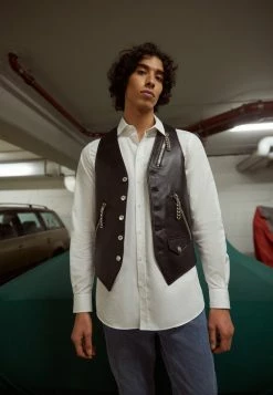 MOSCHINO OUTERWEAR - Waistcoat - Black