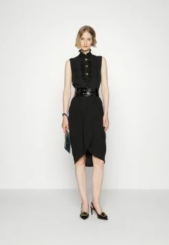 MOSCHINO BUCKLE - Pencil Skirt - Black -MOSCHINO SHOP a7fc87f1e5dc4bbca983d75fa28e8adb