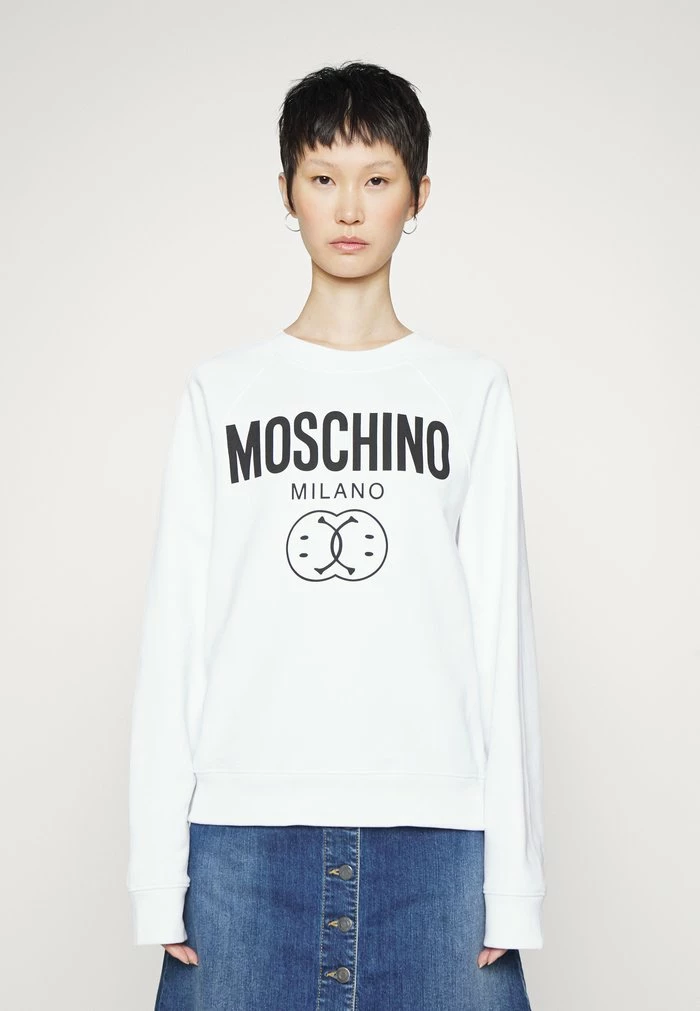 MOSCHINO DOUBLE SMILE - Sweatshirt - Fantasy White 4 MOSCHINO DOUBLE SMILE - Sweatshirt - Fantasy White - Image 4