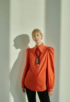 MOSCHINO MACRO BUTTONS - Button-down Blouse - Orange 11 MOSCHINO MACRO BUTTONS - Button-down Blouse - Orange -MOSCHINO SHOP a85edc9fb5e648cda8b5ecc2ec0cd481
