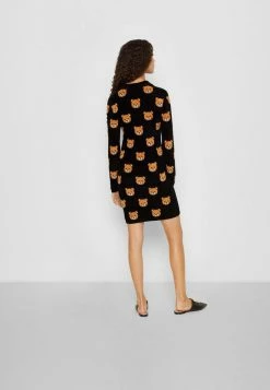 MOSCHINO INTARSIA TEDDY BEAR - Jumper Dress - Black -MOSCHINO SHOP a86370d37e884a429669d131af17d2a2