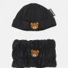 MOSCHINO KID TEEN HAT AND NECK WARMER UNISEX SET - Scarf - Black
