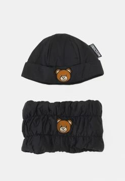 MOSCHINO KID TEEN HAT AND NECK WARMER UNISEX SET - Scarf - Black