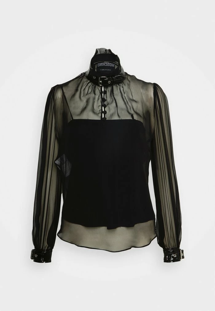 MOSCHINO BONDAGE BUCKLE - Blouse - Black 8 MOSCHINO BONDAGE BUCKLE - Blouse - Black - Image 8