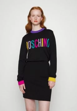 MOSCHINO COLOR BLOCK - Jumper Dress - Black 11 MOSCHINO COLOR BLOCK - Jumper Dress - Black -MOSCHINO SHOP aa59f0ee24174df8b48405b8cbaeb597