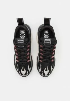 MOSCHINO Trainers - Black/multicoloured/metallic Blue -MOSCHINO SHOP ab76d1a374244328899bc857a8ae5b4d