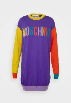 MOSCHINO COLOR BLOCK - Jumper Dress - Blue -MOSCHINO SHOP ac50e7ef6a764e91a74a59ff73f16fc3