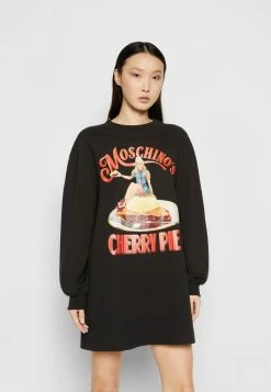 MOSCHINO DINER GROUP - Jersey Dress - Black -MOSCHINO SHOP ac57a51cdf4546f885d6db8f2980f1c8