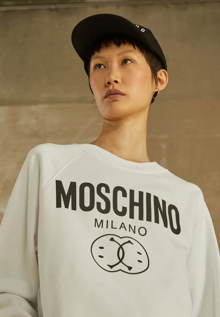 MOSCHINO DOUBLE SMILE - Sweatshirt - Fantasy White 3 MOSCHINO DOUBLE SMILE - Sweatshirt - Fantasy White - Image 3