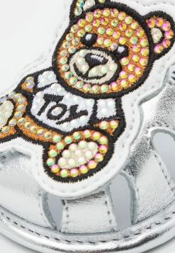 MOSCHINO UNISEX - First Shoes - Silver -MOSCHINO SHOP aeb310b6e09f4c258e0cf8e9f03faa08