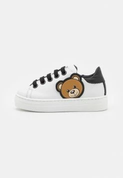 MOSCHINO BOX SOLE LACE TEDDY BEAR PATCH UNISEX - Trainers - White/black