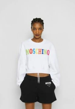 MOSCHINO LOGO - Sweatshirt - White -MOSCHINO SHOP b10e411b50444d73b3c4c59e9012ef43