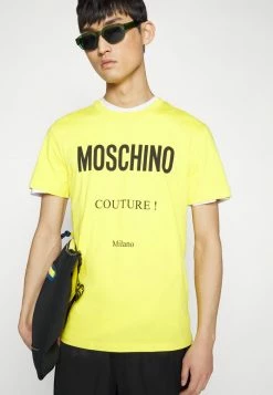 MOSCHINO Print T-shirt - Yellow -MOSCHINO SHOP b12b4d7519824a3c89cfa4b7dda0a319