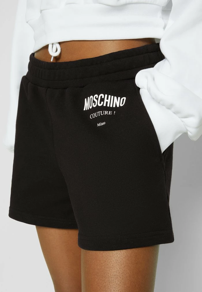 MOSCHINO INSTITUTIONAL LOGOS - Shorts - Black 6 MOSCHINO INSTITUTIONAL LOGOS - Shorts - Black - Image 6