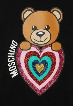 MOSCHINO T-SHIRT - Print T-shirt - Black -MOSCHINO SHOP b1ed60d41bf74562bb87c8e15afedfcc