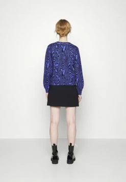 MOSCHINO MOIRE EFFECT - Sweatshirt - Blue -MOSCHINO SHOP b274578e7bb54406bf391c802a22f909