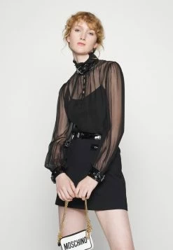 MOSCHINO BONDAGE BUCKLE - Mini Skirt - Black -MOSCHINO SHOP b350fc593f8f44a9ba2110007d479187