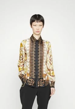 MOSCHINO MILITARY SCARF - Button-down Blouse - Fantasy Ivory -MOSCHINO SHOP b42f2a8777614cdea49bade5b3b9b575