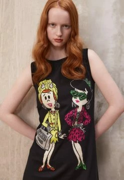 MOSCHINO DRESS - Jumper Dress - Black -MOSCHINO SHOP b433e31c5a21477b8ee7612670c65ef2