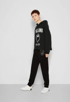 MOSCHINO CRYSTAL TEDDY BEAR - Tracksuit Bottoms - Black -MOSCHINO SHOP b4de15e6234b4df29aa614baba2132e7