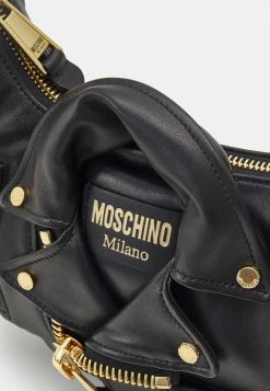MOSCHINO BIKER BAG SHOULDER BAG - Handbag - Fantasy Print Black -MOSCHINO SHOP b5047ec96a084d58b29db6ad624c26c4