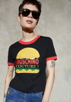 MOSCHINO DINER GROUP - Print T-shirt - Black
