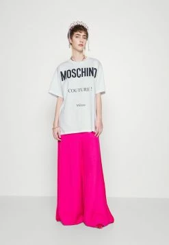 MOSCHINO INSTITUTIONAL LOGOS - Print T-shirt - White -MOSCHINO SHOP b917504edef64b3e82bf9232fadbd055