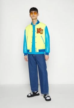 MOSCHINO LONG JACKET - Bomber Jacket - Yellow -MOSCHINO SHOP baea866c1e3c4acca10ccc076e9ab9fb
