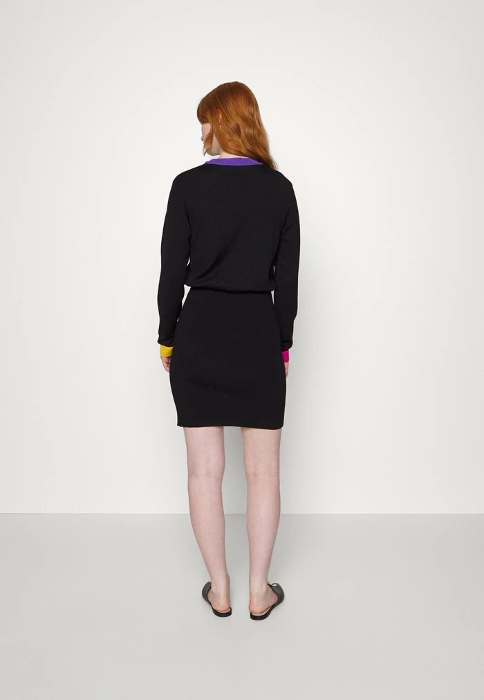 MOSCHINO COLOR BLOCK - Jumper Dress - Black 5 MOSCHINO COLOR BLOCK - Jumper Dress - Black - Image 5