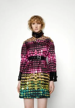 MOSCHINO EMBROIDERED - Trenchcoat - Fantasy Black -MOSCHINO SHOP bd73f37d1c244a918240bb3e95c0dd44