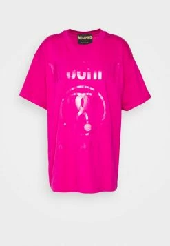 MOSCHINO DOUBLE QUESTION MARK - Print T-shirt - Pink -MOSCHINO SHOP bdb3066fee774edca3a545fcbe82a2b2