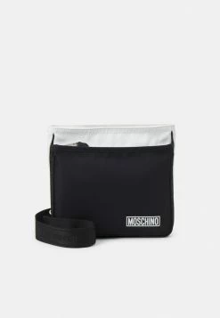 MOSCHINO RUBBER LABEL UNISEX - Across Body Bag - Black