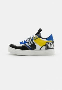 MOSCHINO UNISEX - Trainers - Black/white/bluette/yellow