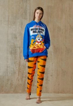 MOSCHINO STAMP LOOK TIGER PRINT ON STRETCH - Jeans Tapered Fit - Orange