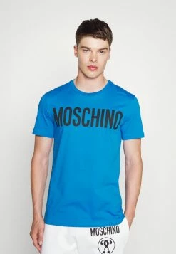 MOSCHINO Print T-shirt - Blue -MOSCHINO SHOP c29458e7139043e8a743ac6ae9d12fbf