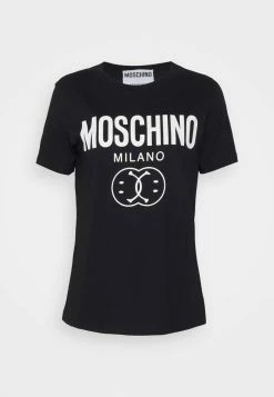 MOSCHINO DOUBLE SMILE - Print T-shirt - Fantasy Black -MOSCHINO SHOP c442d3b1279a43e6a62b60f6aed64857