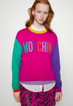 MOSCHINO COLOR BLOCK - Jumper - Violet -MOSCHINO SHOP c54e5b1245dc4e079176133054e3b5f7