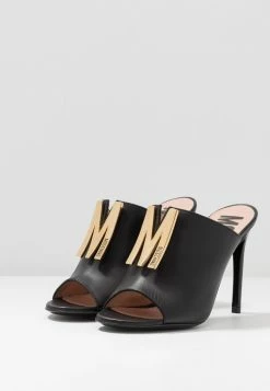 MOSCHINO Heeled Mules - Nero -MOSCHINO SHOP c5a0f788536c4b4b85b4fccd3099a073