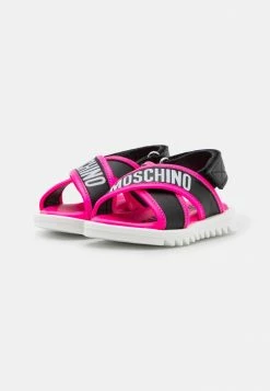 Alternative view of MOSCHINO Sandals - Black/neon Fuxia/white