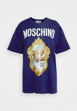 MOSCHINO Print T-shirt - Blue -MOSCHINO SHOP c66713f807e941c2a310c7c721d41319