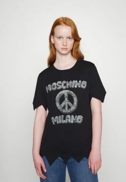 MOSCHINO Print T-shirt - Black -MOSCHINO SHOP c7be922fd00e48cc9f7ade415f4b5232
