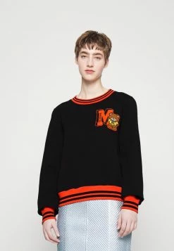 MOSCHINO VARSITY GROUP - Sweatshirt - Black -MOSCHINO SHOP c7d50d17cbdf49679aeaa41d47d8fa98