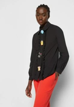 MOSCHINO TOY BUTTONS - Button-down Blouse - Black -MOSCHINO SHOP c8996812539c46c5867c4f62fd1f7dd9