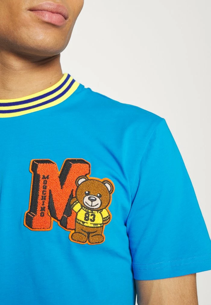 MOSCHINO Print T-shirt - Light Blue 8 MOSCHINO Print T-shirt - Light Blue - Image 8