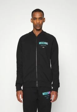 MOSCHINO Zip-up Sweatshirt - Fantasy Black -MOSCHINO SHOP c999d99de6194713af4d8800597e53a3