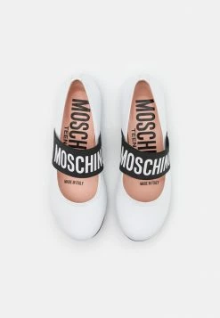 MOSCHINO Ballet Pumps - White/black -MOSCHINO SHOP cc6331a3588446dda083515aac3575fe