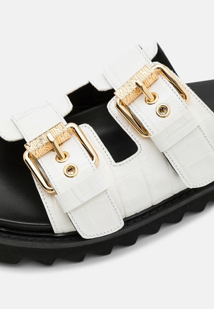MOSCHINO BUCKLE - Mules - Bianco 6 MOSCHINO BUCKLE - Mules - Bianco - Image 6