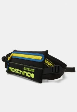 MOSCHINO LOGO GROUP UNISEX - Bum Bag - Fantasy Print Black -MOSCHINO SHOP ccd465d787144324940e653177622ef2