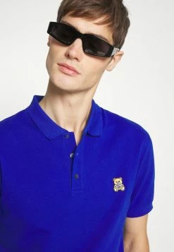 MOSCHINO Polo Shirt - Blue -MOSCHINO SHOP ce073440929e4f03ba3306c82a783931
